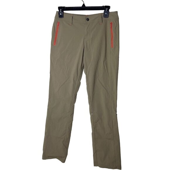 Prana Aria Womens Convertible Capri Pants Size 2 Tan Orange Pants Short Inseam - Picture 11 of 12